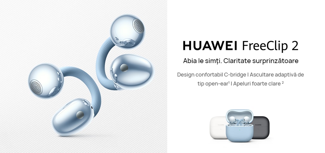 Casti HUAWEI FreeClip 2, True wireless, Bluetooth, Open-ear